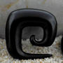 Ebony wood square spirals